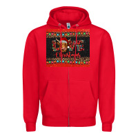 Red love christmas highland cow and turquoise gemstone Zipper Hoodie - Jasminsmagicworld