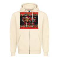 Sandshell love christmas highland cow and turquoise gemstone Zipper Hoodie - Jasminsmagicworld
