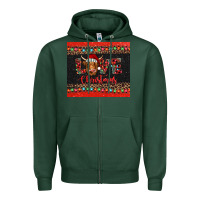 Sports Green love christmas highland cow and turquoise gemstone Zipper Hoodie - Jasminsmagicworld