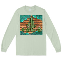 Matcha cactus gemstone Long Sleeve Tee - JahusDesignShop