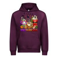 Mauve Wine happy hallothanksmas skeleton coffee cups Urban Hoodie - texasbilliewilder