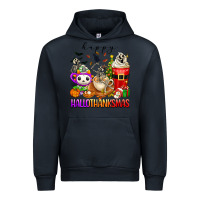 Navy happy hallothanksmas skeleton coffee cups Urban Hoodie - texasbilliewilder