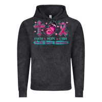 Vintage Black Faith Hope Cure Breast Cancer Awareness Vintage Hoodie - texasbilliewilder