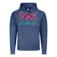Vintage Denim Faith Hope Cure Breast Cancer Awareness Vintage Hoodie - texasbilliewilder