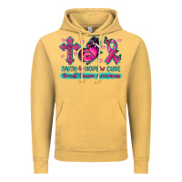 Vintage Mustard Faith Hope Cure Breast Cancer Awareness Vintage Hoodie - texasbilliewilder