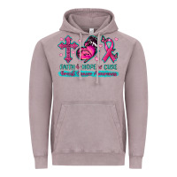 Vintage Zinc Faith Hope Cure Breast Cancer Awareness Vintage Hoodie - texasbilliewilder