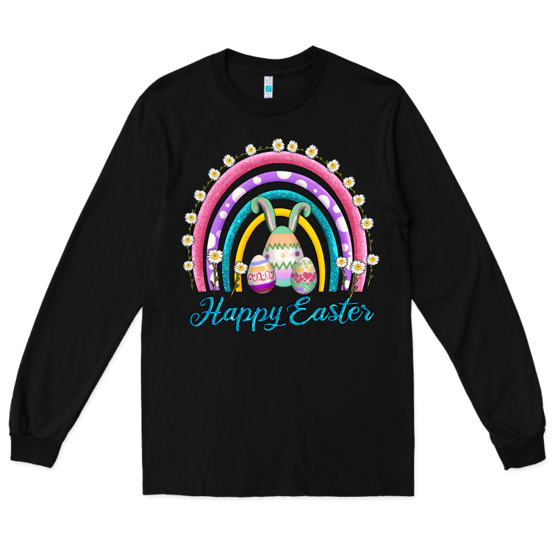 Easter Egg Bunny Rainbow Long Sleeve Tee by AdoDesignShop | Teevron