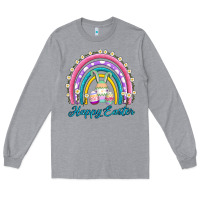 Heather Grey easter egg bunny rainbow Long Sleeve Tee - AdoDesignShop