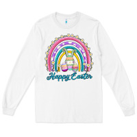 White easter egg bunny rainbow Long Sleeve Tee - AdoDesignShop