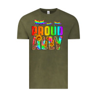 Vintage Olive proud ally Vintage Tee - HRA Design Shop