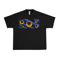 Black american flag sunflowers 16oz libbey cup Urban Heavy Tee - HRA Design Shop