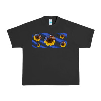 Pigment Black american flag sunflowers 16oz libbey cup Urban Heavy Tee - HRA Design Shop