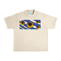 Sandshell american flag sunflowers 16oz libbey cup Urban Heavy Tee - HRA Design Shop