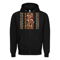 Black ho ho ho western christmas Zipper Hoodie - Jasminsmagicworld