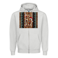 Dove Grey ho ho ho western christmas Zipper Hoodie - Jasminsmagicworld