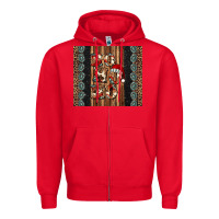 Red ho ho ho western christmas Zipper Hoodie - Jasminsmagicworld