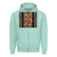 Seafoam ho ho ho western christmas Zipper Hoodie - Jasminsmagicworld