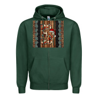 Sports Green ho ho ho western christmas Zipper Hoodie - Jasminsmagicworld