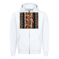 White ho ho ho western christmas Zipper Hoodie - Jasminsmagicworld