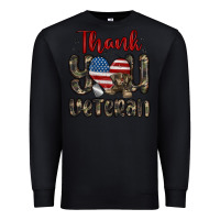 Black thank you veteran Premium Sweatshirt - MaliasSmallBusiness