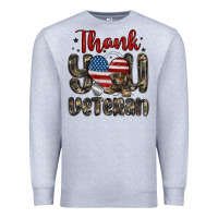 Heather Grey thank you veteran Premium Sweatshirt - MaliasSmallBusiness