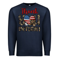 Navy thank you veteran Premium Sweatshirt - MaliasSmallBusiness