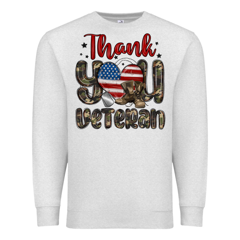 Thank You Veteran Premium Sweatshirt by MaliasSmallBusiness | Teevron