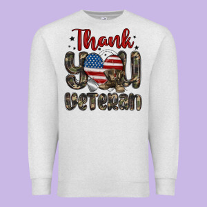Thank You Veteran Premium Sweatshirt Designed By Maliassmallbusiness
