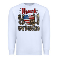 White thank you veteran Premium Sweatshirt - MaliasSmallBusiness
