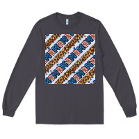 Smoke american mama leopard seamless pattern Long Sleeve Tee - BundleAndBundleShop
