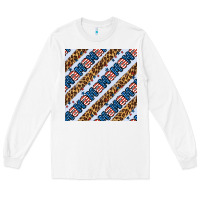 White american mama leopard seamless pattern Long Sleeve Tee - BundleAndBundleShop