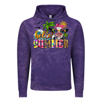 Cloud Purple hello summer cow Vintage Hoodie - Zillion Design Studio
