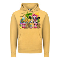 Vintage Mustard hello summer cow Vintage Hoodie - Zillion Design Studio