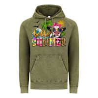 Vintage Olive hello summer cow Vintage Hoodie - Zillion Design Studio