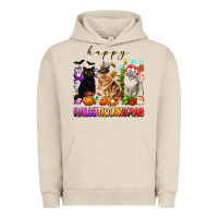 Pigment French Oak happy hallothanksmas cats Urban Hoodie - texasbilliewilder