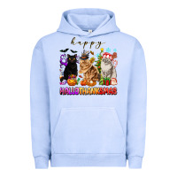 Pigment Grape Ice happy hallothanksmas cats Urban Hoodie - texasbilliewilder