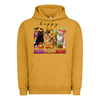 Pigment Peanut Butter happy hallothanksmas cats Urban Hoodie - texasbilliewilder