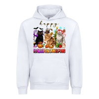 White happy hallothanksmas cats Urban Hoodie - texasbilliewilder
