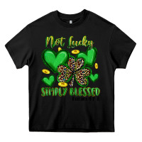 Black not lucky simply blessed Heavy Core Tee - Artiststas