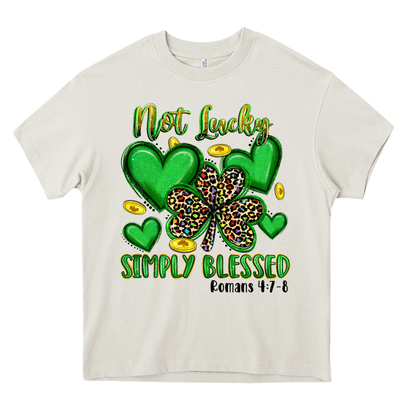 Not Lucky Simply Blessed Heavy Core Tee by Artiststas | Teevron