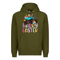 Army Green monster truck happy easter Premium Hoodie - Artiststas