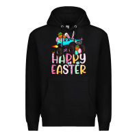 Black monster truck happy easter Premium Hoodie - Artiststas