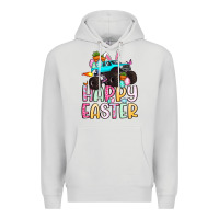 Dove Grey monster truck happy easter Premium Hoodie - Artiststas