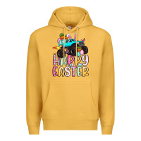 Mustard monster truck happy easter Premium Hoodie - Artiststas