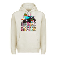 Oatmeal Heather monster truck happy easter Premium Hoodie - Artiststas