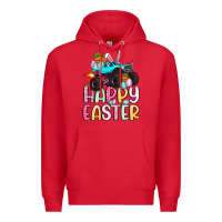 Red monster truck happy easter Premium Hoodie - Artiststas