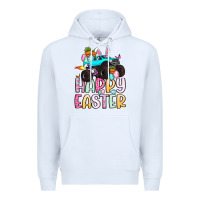 White monster truck happy easter Premium Hoodie - Artiststas