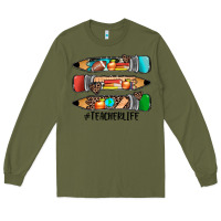 Army Green #teacherlife pencils Long Sleeve Tee - JahusDesignShop