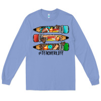 Colony Blue #teacherlife pencils Long Sleeve Tee - JahusDesignShop