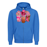 True Royal breast cancer coffee cups Zipper Hoodie - NancyCooperArtShop